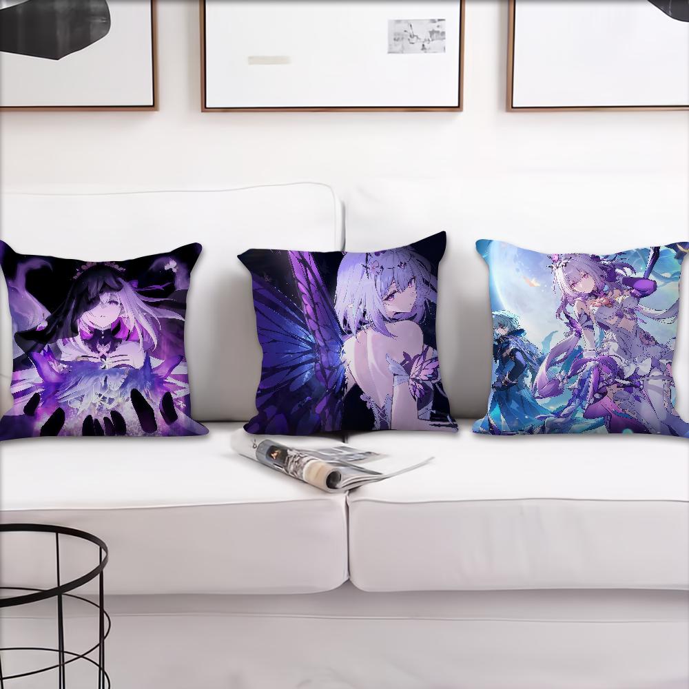 Game Castorice Game Honkai Star Rail cushion cover Pillow Cover Decoration Room Home Sofa living Office Car Nordic Simplicity