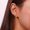 MamacitaSlay Lovely Gold Silver Color Hollow Beans Earrings Modern Tarnish Free Premium Stainless Steel Earrings Lady Jewelry