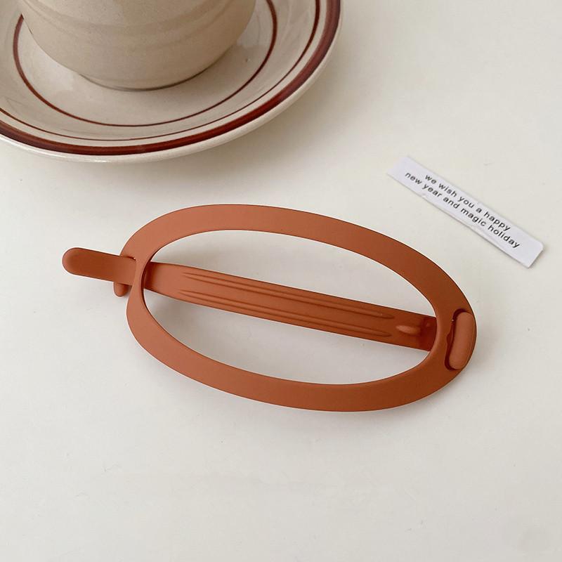 

Новые матовые овальные заколки для волос Элегантные женские однотонные заколки-пряжки Универсальные модные уличные заколки Аксессуары для волос для девочек