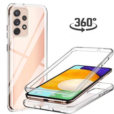 For Samsung A56 A36 A55 A16 S26 S25 S24 FE S23/iPhone 16 15 14 13 17 Pro Max/Xiaomi Redmi Note 13 4G 360 Double Side Full Protection Case TPU+PC Cover