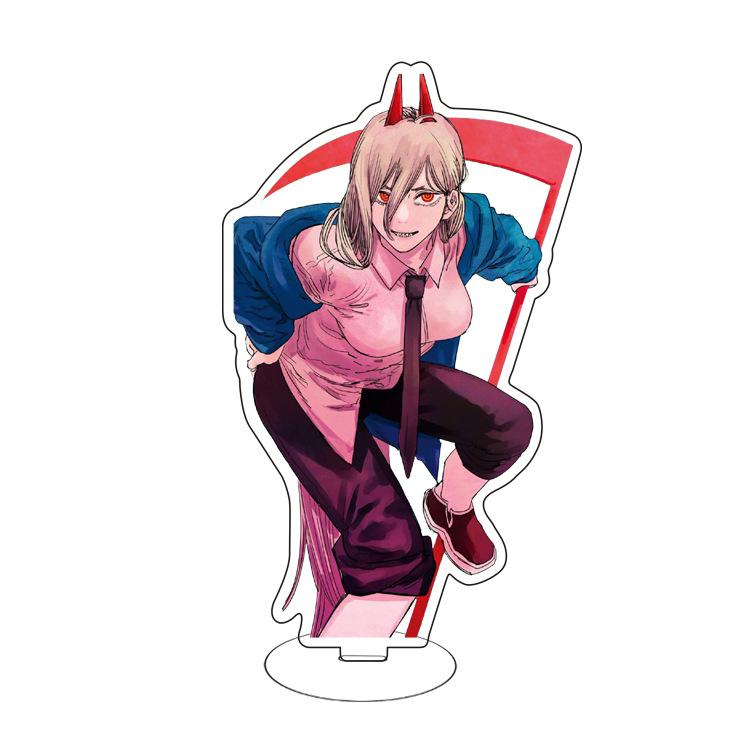 

Горячая аниме бензопила, фигурка человека, подставка, модель Denji Pochita Power Hayakawa Aki, стоячая пластина, акриловые подставки для косплея, фанаты 15 cm