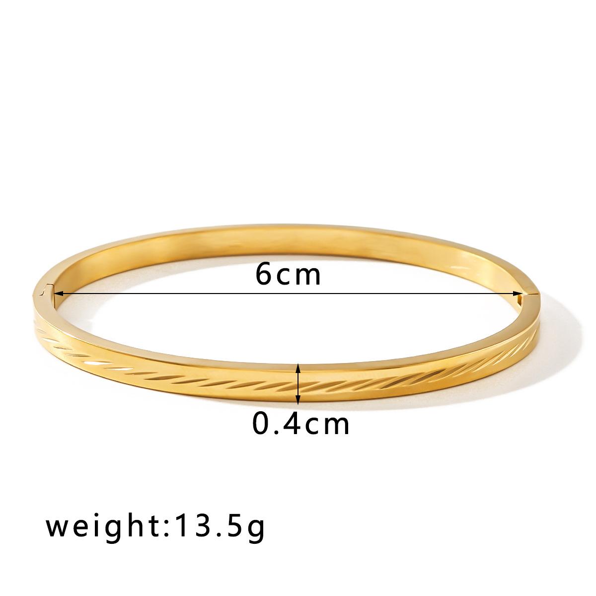 Gold Color Stainless Steel Couple Bracelets For Women Openable Bangle