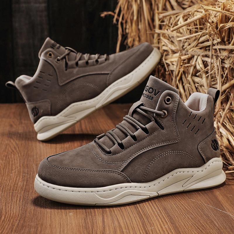 Sneakers Men 2025 New High Top Fashion Flat Retro Soft Sole Anti Slip Outdoor Large Size 38-48 Running Sports Shoes for Man