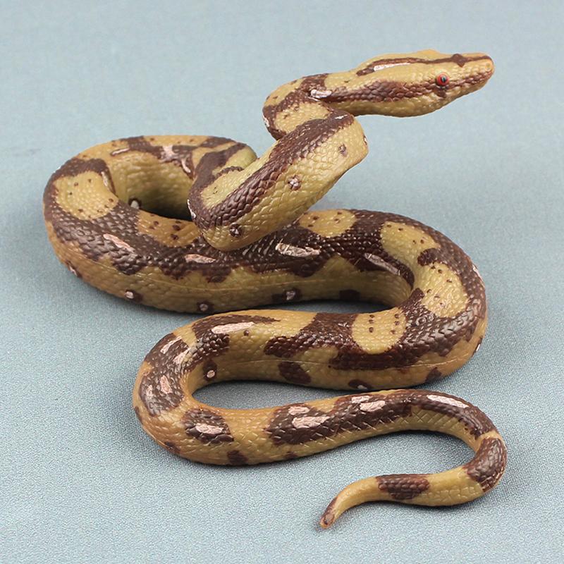 

Simulated Python Solid Wild Animal Biological Model Rubber Snake Children S Toy Collectible Ornament Halloween Tricky Toys as the picture
