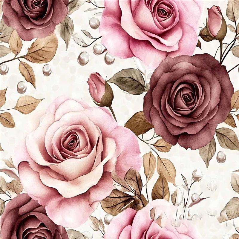 Vintage Floral Wallpaper Wainscoting Sticker Self-Adhesive Waterproof Moisture-Resistant Wall Decoration Renovation Upcycling