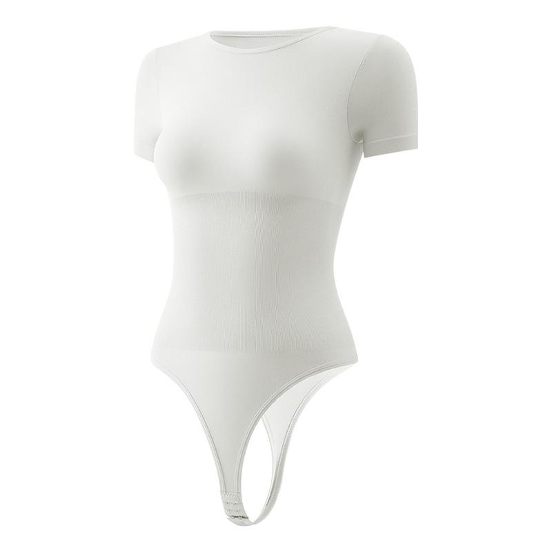 Women's Short Sleeve Tummy Control Shapewear Bodysuit