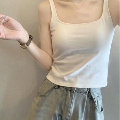 95% Cotton Plus Size Women's Camisole Vest - Slimming Bodycon Sleeveless Top for Spring/Summer