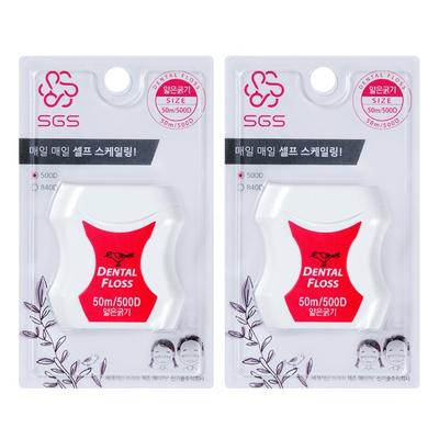 SGS Standard Dental Floss 500D, 1 Piece, 2 Pieces