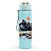 1PC Mountain Lake Scenery Landscape Print 750ml Color Plastic Sports Water Bottle Leakproof Flip Straw Lid Suitable for Sports Office Home Use