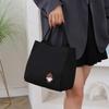 Portable Student Large Capacity Leisure Bento Bag Lunch Box Tote Bag Cartoon Canvas Women Handbag