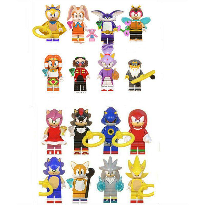 Sonic Building Blocks Toys For Kids Miniature Action Figures For Anime Fans