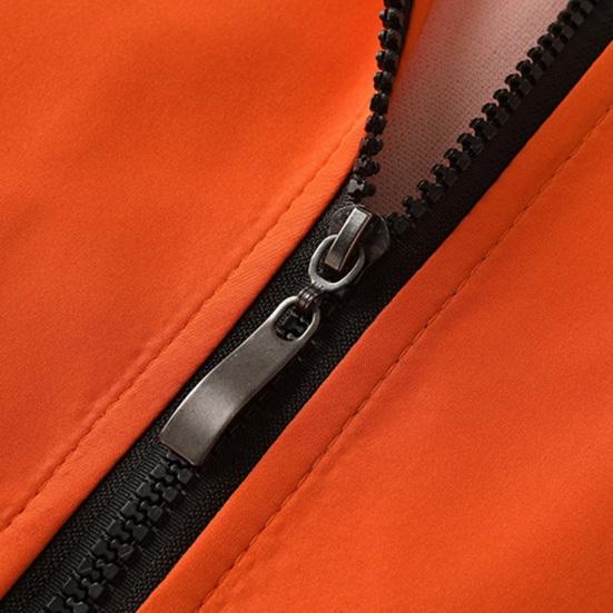 سترة رجالية كاجوال بدون أكمام بياقة وسحاب بلون موحد قابلة للتنفس للعمل التطوعي المجتمعي معطف صدرية ملابس عمل نسائية زي موحد ملابس خارجية