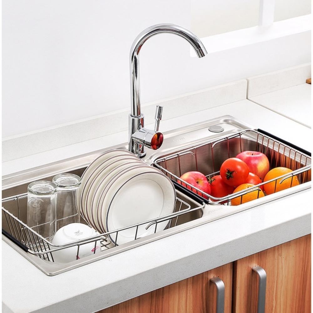 Homlly Expandable Dish Drying Rack and Utensil Holder