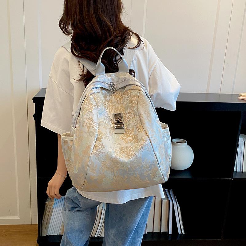 Schoolbag Lightweight Travel Backpack Women's 1011 New Fashion Travel Leisure Oxford Cloth Large Capacity Women's Backpack