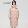 Snowflying Women's Long Hooded Duck Down Jacket