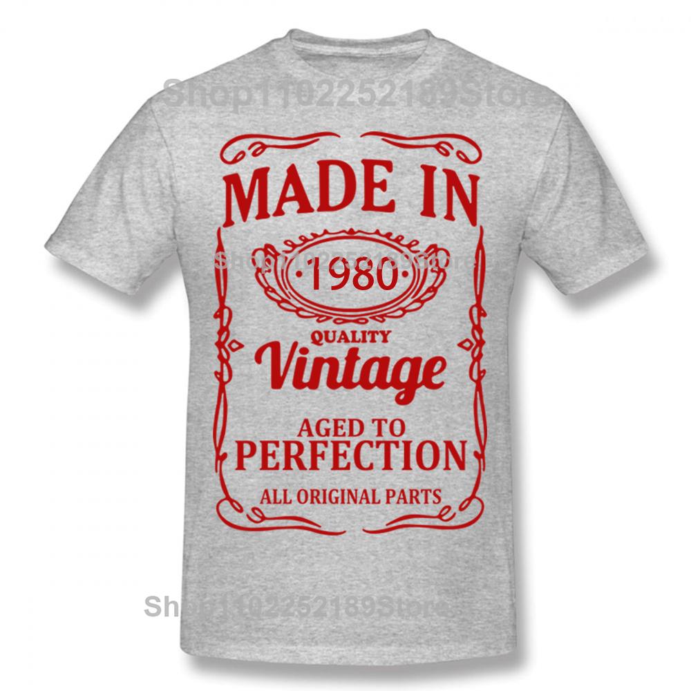 Novelty Awesome Made In 1980 Vintage T Shirts Graphic Streetwear Short Sleeve Birthday Gifts Father Dad T-shirt Mens Clothing