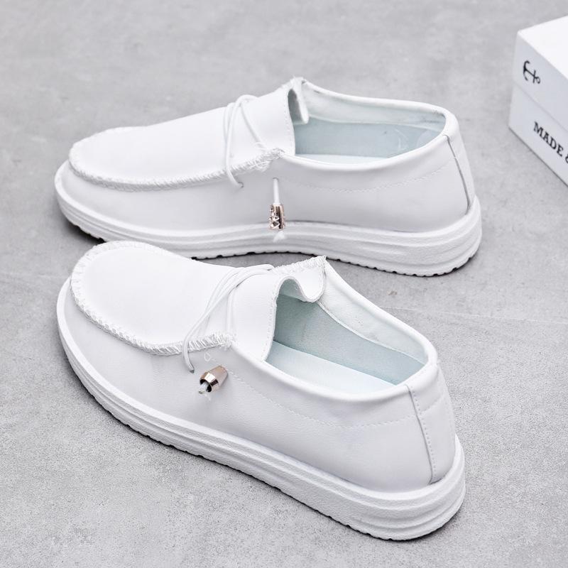 

New Large-sized Cloth Shoes Women s Shoes Comfortable Single Women s Shoes Soft-soled Casual Mom Shoes 36 білий