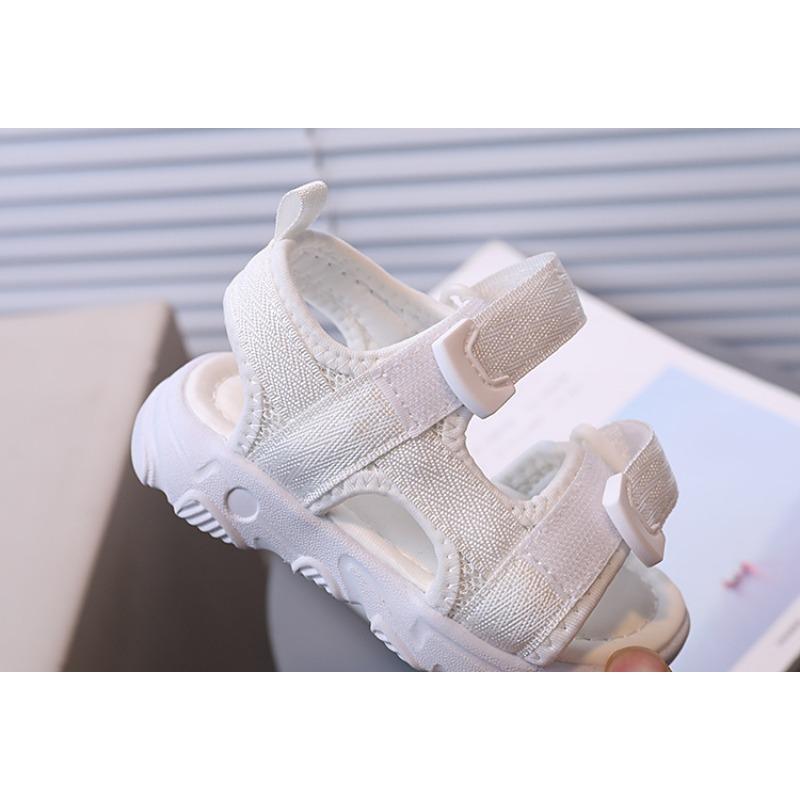 Sandali da Spiaggia da Bambina Open-Toe Nuovi Estivi per Bambini Monocolore Morbidi Casual Scarpe da Passeggio per Bambini Piccoli Stile Coreano