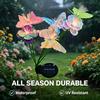 2PCs  Solar Butterfly Flower Stake Lights 10/8/6 Head 2 Modes Steady Flash Waterproof Outdoor Garden Yard DIY Decor Lamp