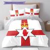 Biancheria da letto con motivo Ulster, Set piumone Copripiumone Federa Regalo di compleanno per la casa (1 * copripiumino + 2 * federa, senza nucleo)