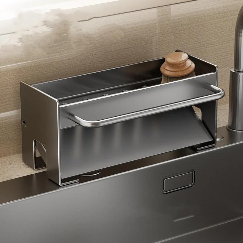 Kitchen Sink Stand Sponge Holder Dish Drainer Organizers Storage Accessories Shelf Storage Organizer Dish Drying Rack Gadgets