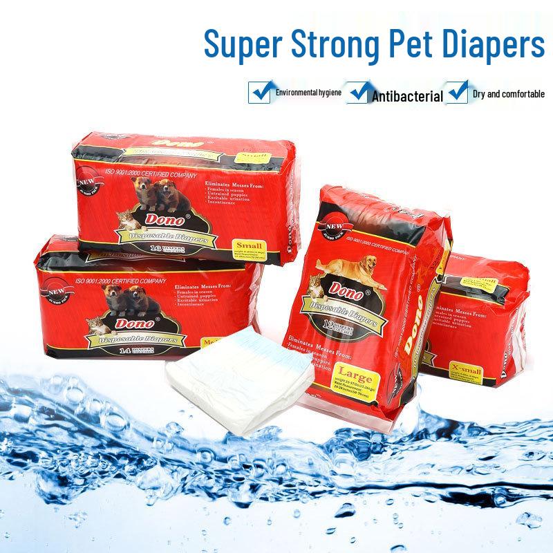

DONO Подгузники для собак: Менструальное и защищающее от домогательств нижнее белье для питомцев S Waist 32-50cm 16 pcs