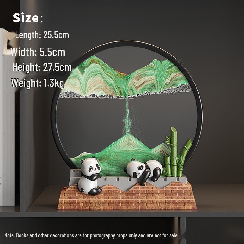 

Panda Sand Art Hourglass: Elegant Home & Office Decor Default