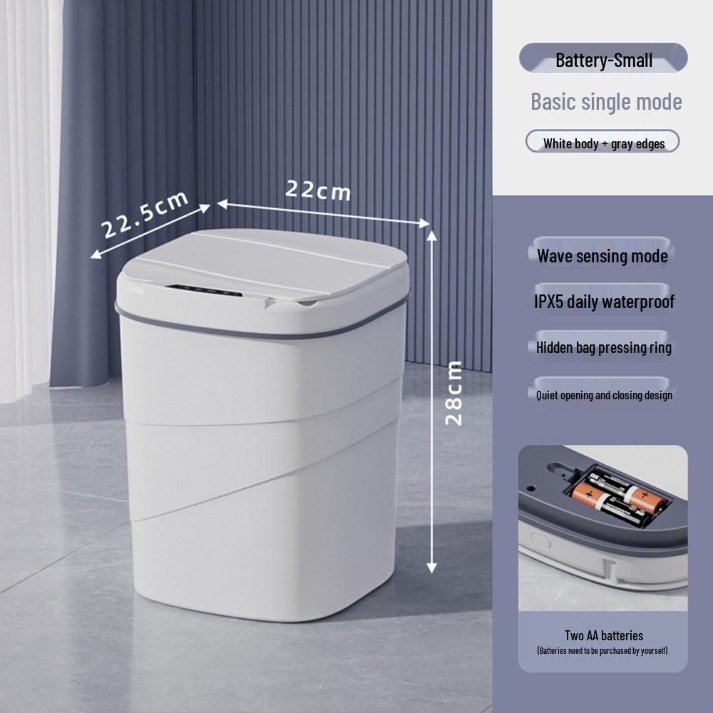 

2026 Smart Induction Trash Can - 18L Large, Spiral Flip Lid for Living Room