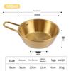 ZISIZ 304 Stainless Steel Gold Handled Serving Bowl