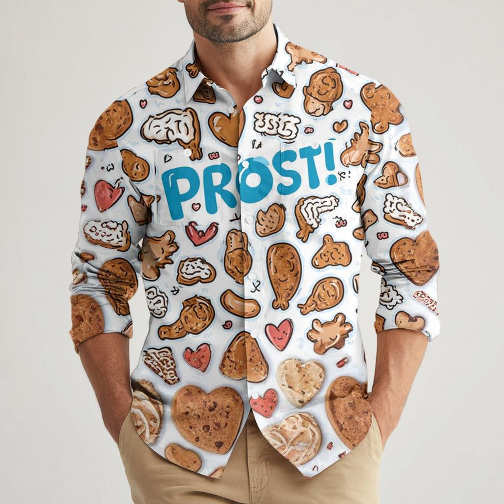 Men's Loose And Casual Long-sleeved Shirt