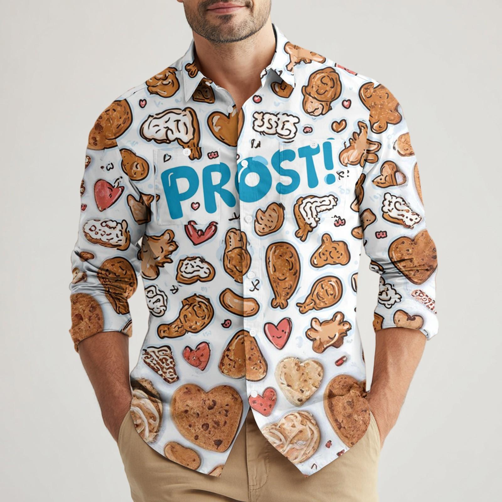 

Мужская свободная и повседневная рубашка с длинным рукавом XL шафрановый