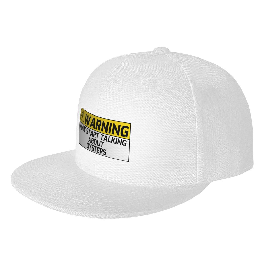 Fashion Warning May Spontaneously Start Talking About Oysters Flat Brim Sun Hat Easy To Clean Baseball Caps