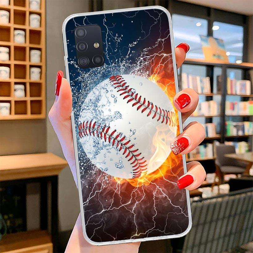 Baseball Sport Cover Phone Case For Samsung Galaxy A12 A22 A32 A52 A72 A02S Phone Case Note 20 Ultra 10 S10 Plus A51 A71 A50S A2
