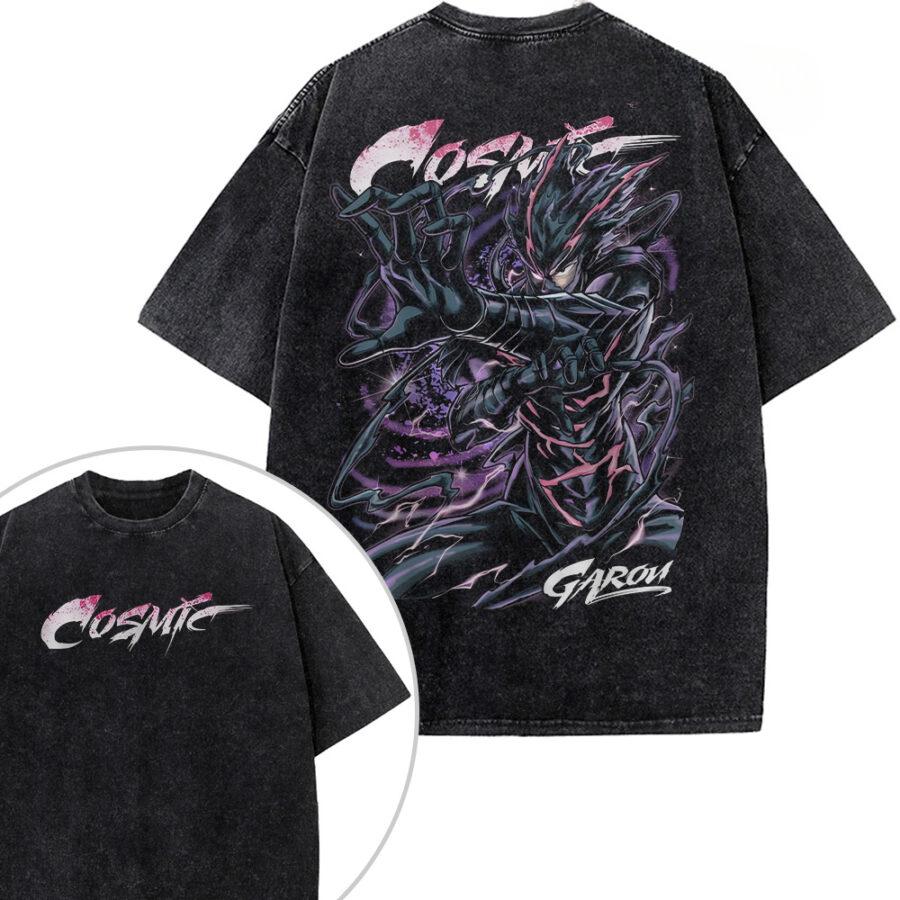 

Anime One Punch Man Garou Graphic T Shirt Men Short Sleeve Clothing Casual Cotton Tshirt Vintage Washed T-shirt Harajuku Tops S чёрный