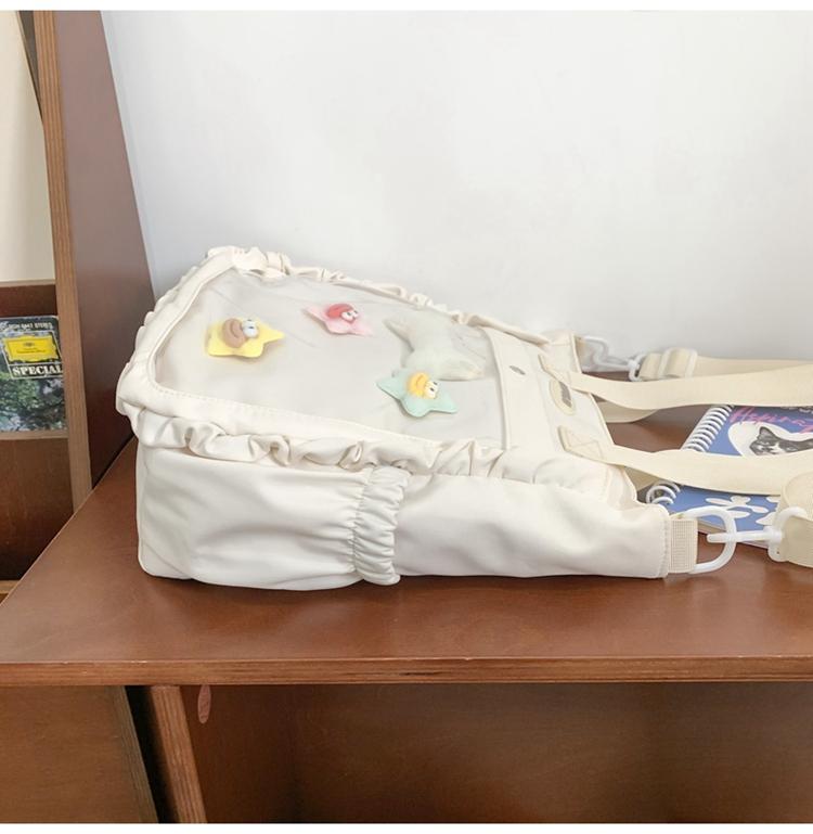Průhledná taška přes rameno Studentská taška Crossbody Roztomilá dámská kabelka s velkou kapacitou