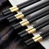 10 Pairs 24cm Reusable Chopsticks Non-Slip Chopstick Sushi Sticks Chinese Sticks To Eat Food Chinese Wood Chopsticks Set KZ004