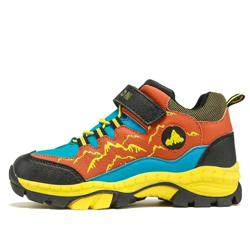 

Winter Boys Boots Kids Snow Boots Sport Children Shoes For Boys Sneakers Fashion 2025 New Leather Child Girls Shoes Size 31-40 40 оранжевый