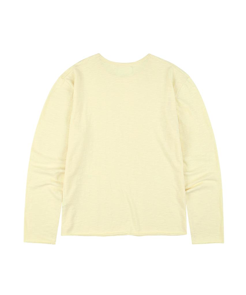EEERRR Blank Er Cutting Slub Crop Long Sleeve (3 Colors)
