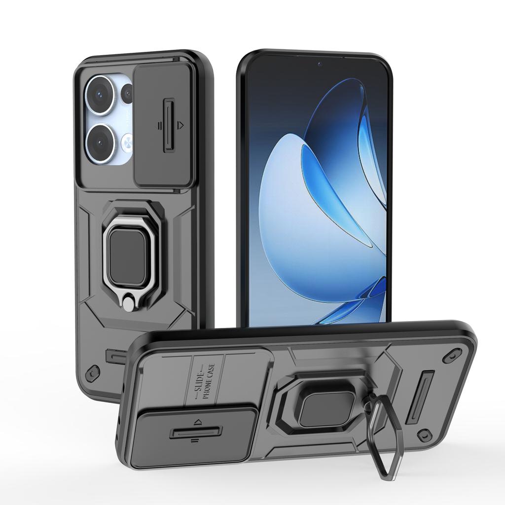 Applicable to OPPO Reno13Pro Battle Bear Mobile Phone Case Holder Reno12 Push Window Reno11F Protective Case