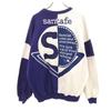 Santa Fe 90s Made In Japan Old Long Sleeve Trainer 4 Purple Navy Sweat Men's Used