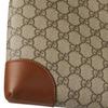 Gucci GG Monogram Canvas Leather Trim Wrist Strap Clutch Bag With Gold Hardware For Unisex Luxury Daily Travel Use