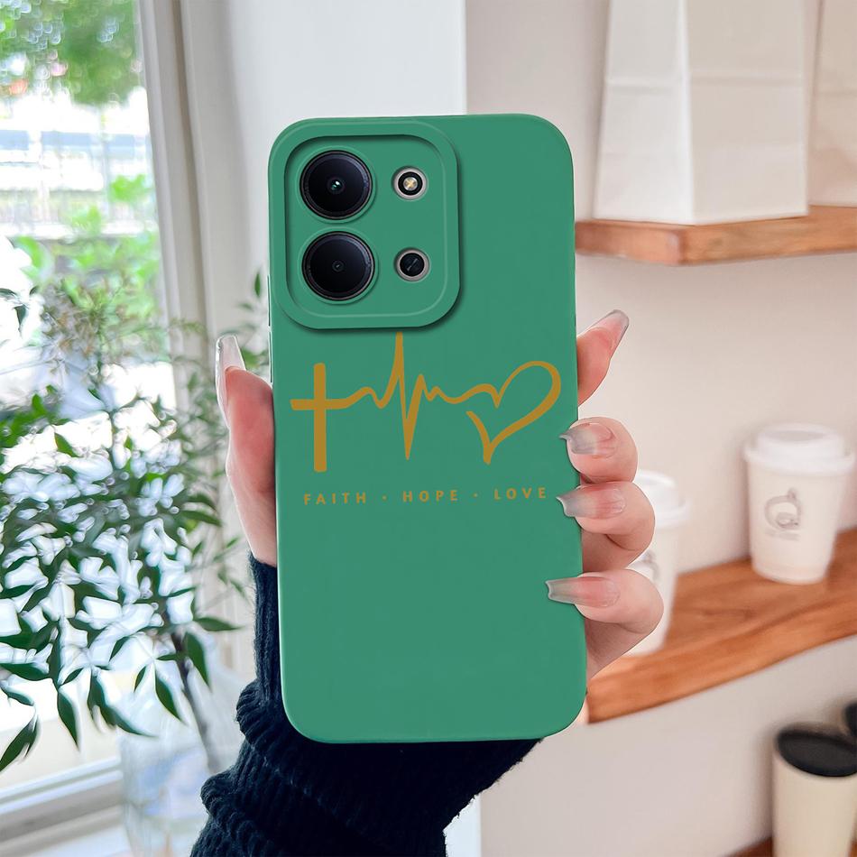 Per Custodia Redmi 15C Moda Cuore Silicone Liquido Protezione Fotocamera Cover Posteriore Per Xiaomi Redmi 15 C 4G 5G Funda Custodie Morbide per Telefono
