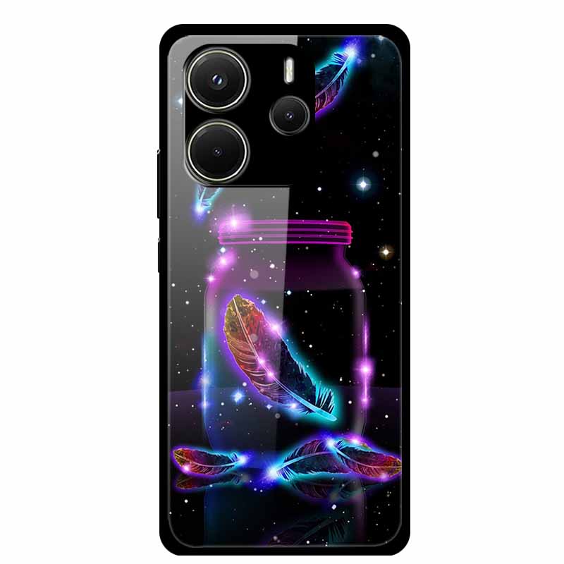 Case For Redmi Note 14 4G Case Note14 Coque Tempered Glass Hard Back Cover For Xiaomi Redmi Note 14 5G Phone Case Soft Bumper