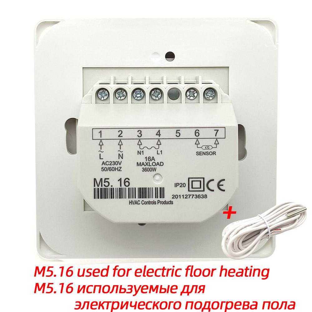 2/3/4 adet duvar termostatları elektrikli yerden ısıtma için manuel oda termostatı topuzu sıcaklık ayarı ısıtma kontrolü