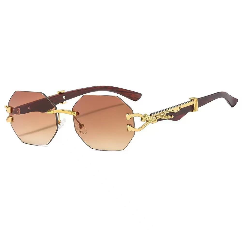 Writing A Notebook Men's Grain New Wood Leopard Leg Sunglasses European And American Box Driving Leopard Decorative Sunglasses