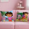 Anime Cute D-Dora the E-Explorer Cushion Cover Comfortable Reversible Pillow Cover Ideal for Car Sofa Bedroom & Beyond