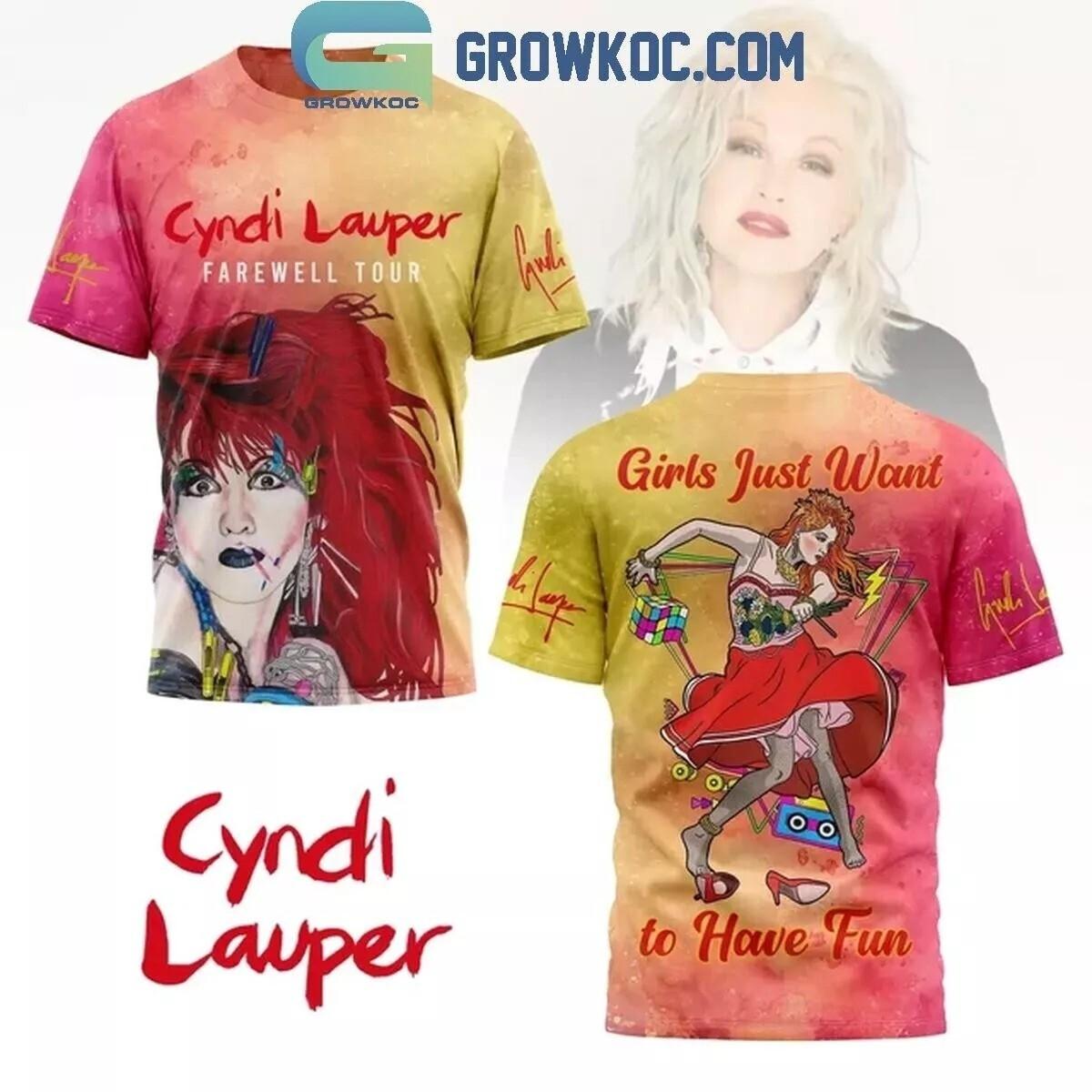 Cyndi Lauper Farewell Tour 2026 Girl Just Want To Have Fun 3D T-Shirt S