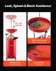 79.5L Waste Oil Drain Tank, Air Operated Portable Oil Drainer with Adjustable Funnel Height, Industrial Fluid Drain Tank with Wheels, Fluid Fuel