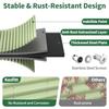 Raised Garden Bed Metal Galvanized Steel Oval Garden Bed 8x2x1.5 Ft with 18-Inch Deep Open-Bottom Design for Outdoor Vegetable