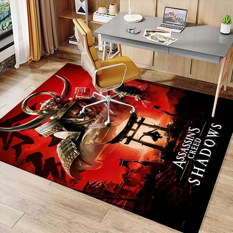 A-Assassin's Creed Printed Absorbent Washable Carpet, Non-Slip Bathroom Mats, Kitchen Rugs, Yoga Mat,Living Room Entrance, Camping Picnic Rugs